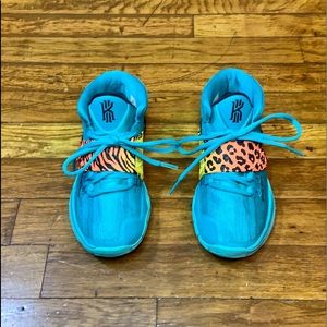 COPY - Nike Kyrie 6 Boy's Animal Print Oracle Aqua Blue Sneaker Shoes Size 13C